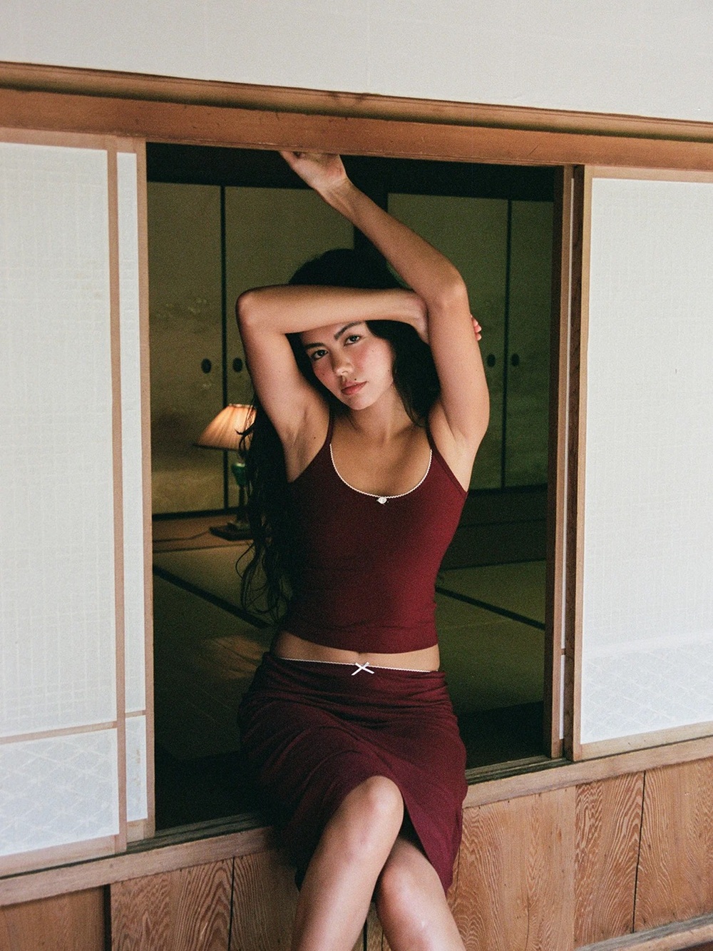 Rat Boi SCOOP BACK CAMI IN BORDEAUX Size XS Burgundy